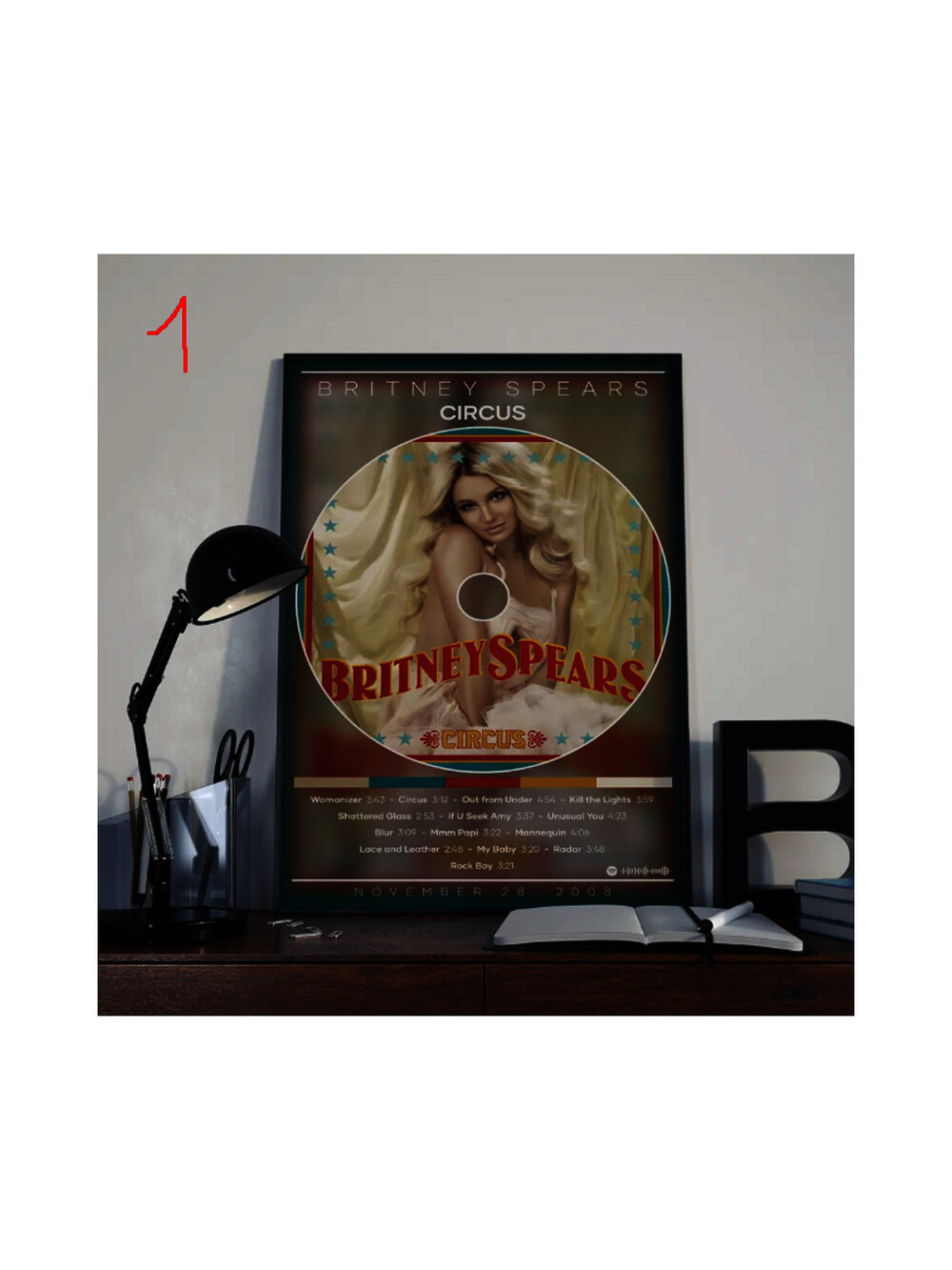 Britney Spears vinyl sticker 8x10 Circus